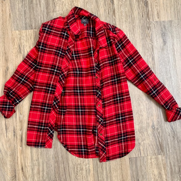 Market & Spruce Red Flannel size small - Picture 7 of 8